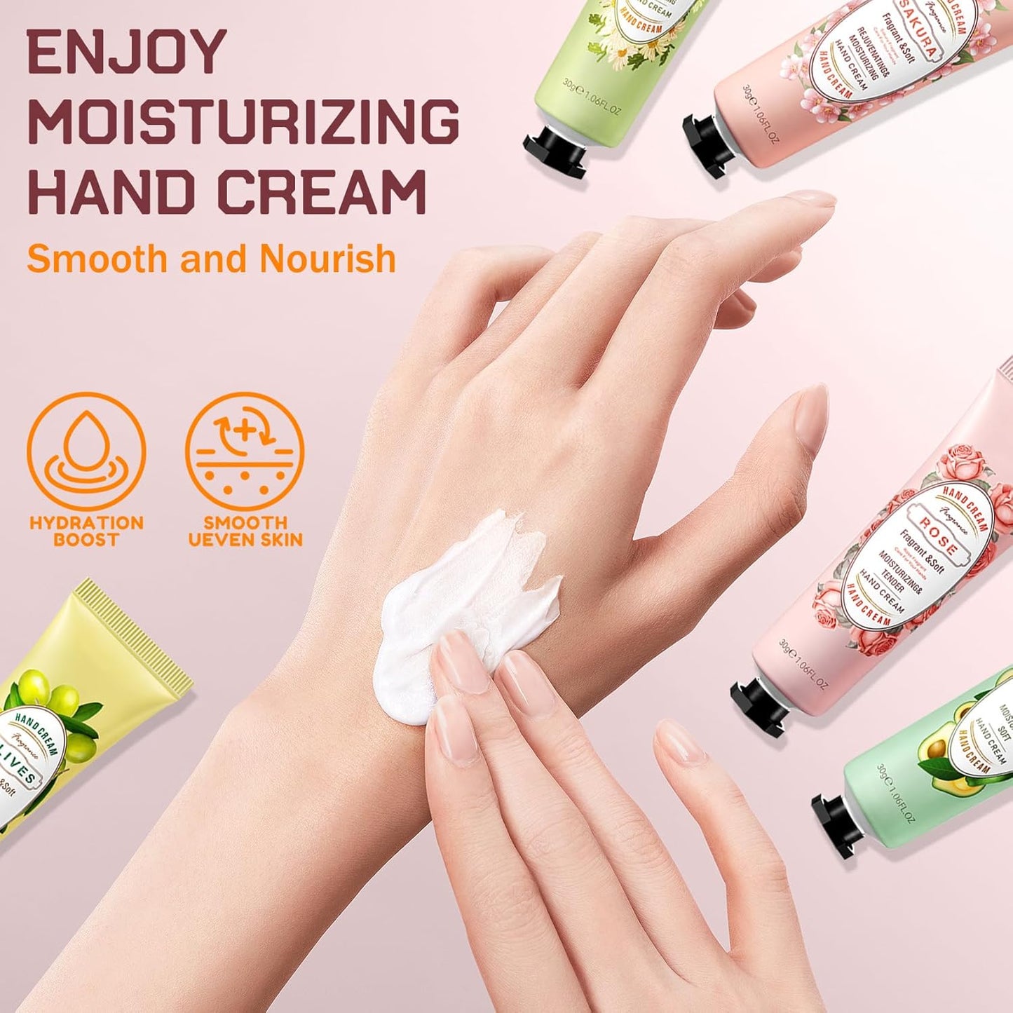 10 Pack Hand Cream Set,Moisturizing Mini Hand Lotion,Travel Size Hand Cream for Women,Bulk Hand Lotions for Dry Cracked Hands,Hydrating Moisturizer for Birthday Gifts and Christmas Gifts