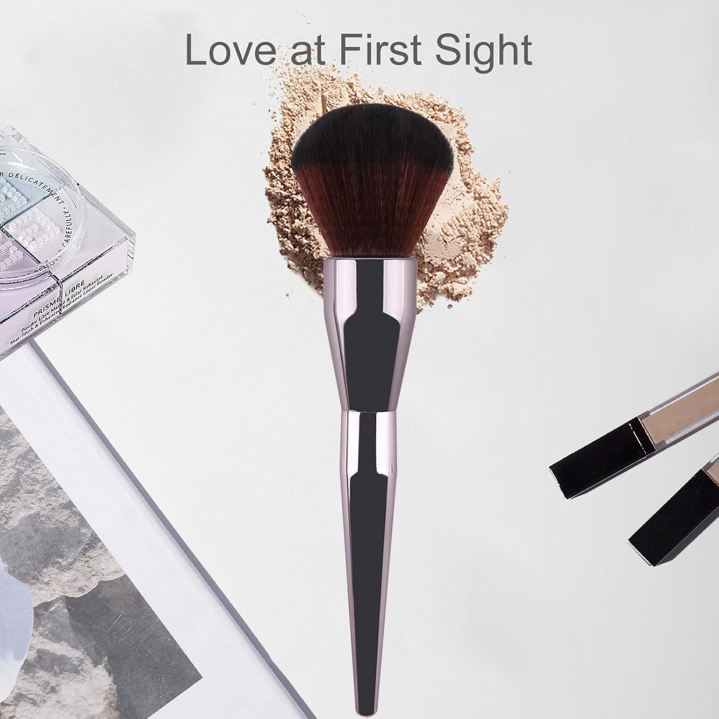 Foundation Brush,Daubigny Super Large Powder Brush Flat Arched Premium Durable Kabuki Makeup Brush Perfect For Blending Liquid,Cream and Flawless Powder,Buffing, Blending,Concealer …