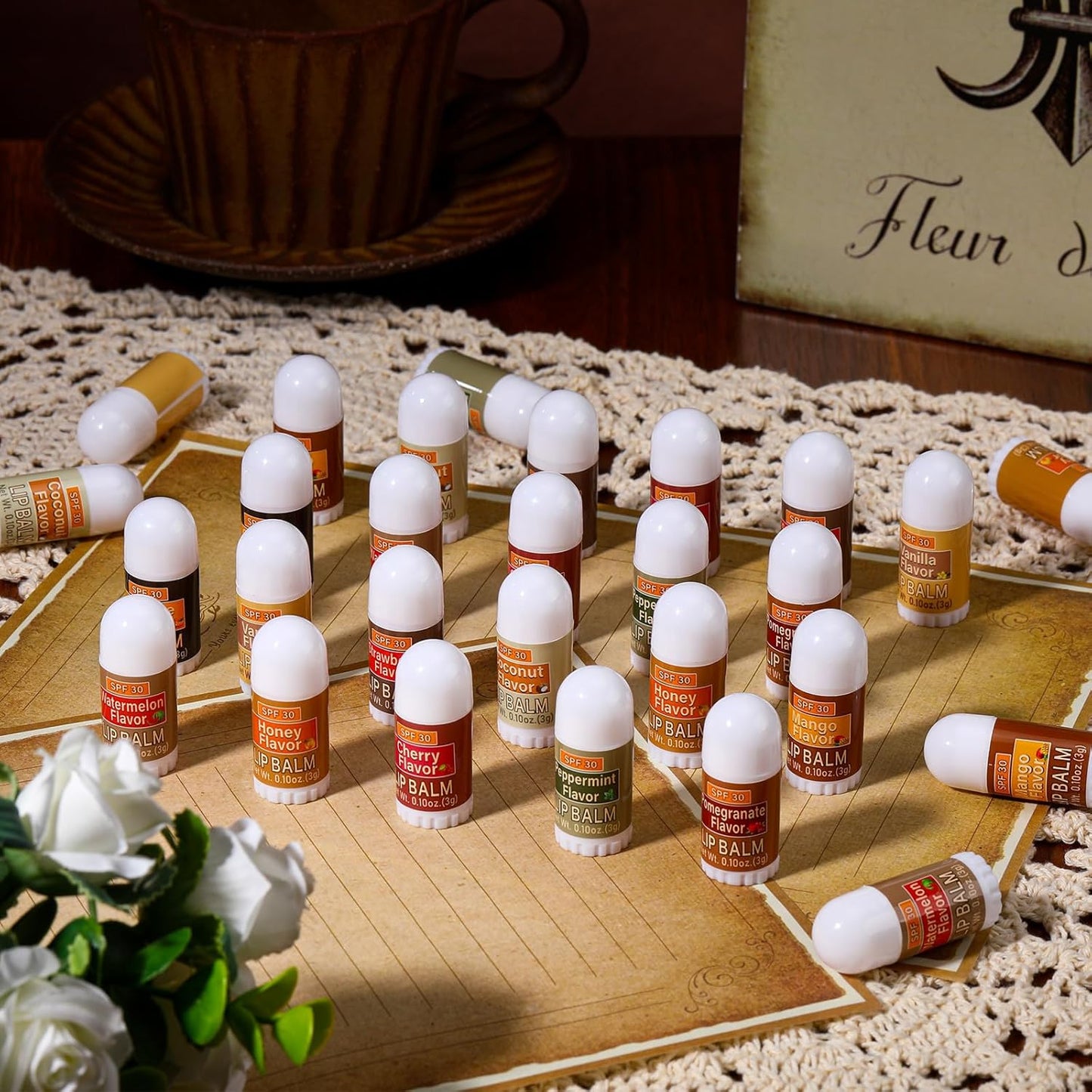 100 Pcs Mini Sunscreen Lip Balms Bulk Spf 30 Fall Favor Gifts Lip Balms Sticks with Sunscreen Employee Appreciation Gifts Teacher Nurse Wedding Baby Shower Christmas Party Favor for Women Men