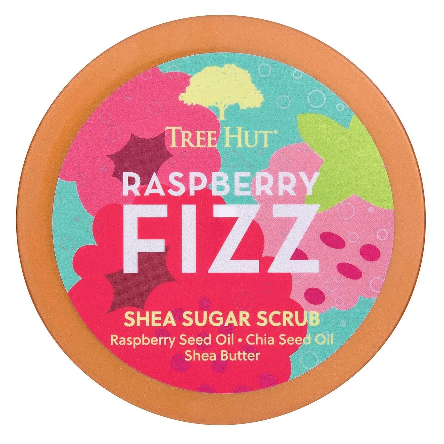 Tree Hut Raspberry Fizz Shea Sugar Scrub, Exfoliating, Hydrating & Moisturizing Body Scrub with Shea Butter & Nourishing Essential Oils, Smooth & Soften Skin, 18 oz