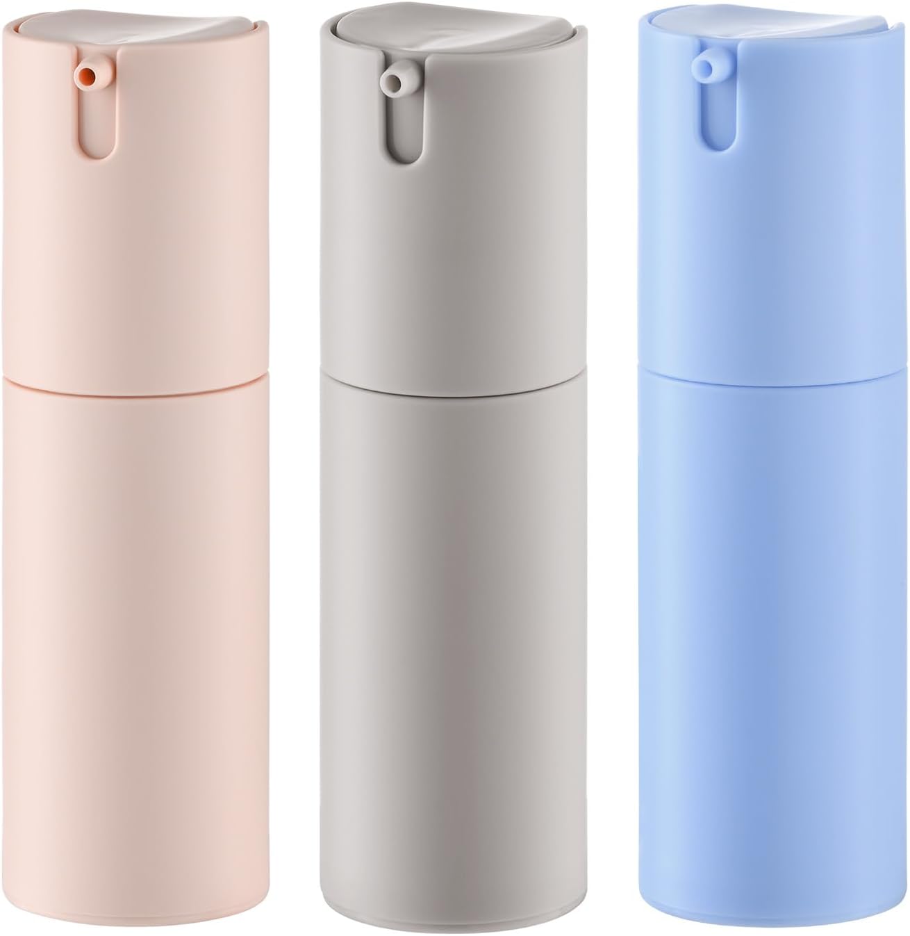 1 oz Airless Pump Bottles, Travel Lotion Container, Skincare Containers for Moisturizer(Plastic, Multicolor, 3Pcs)