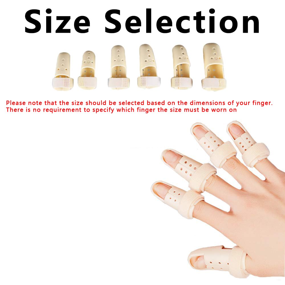 Thinvik [2 Piece] Plastic Mallet Dip Finger Support Brace Splint Joint Protection Injury - Knuckle 48-53mm