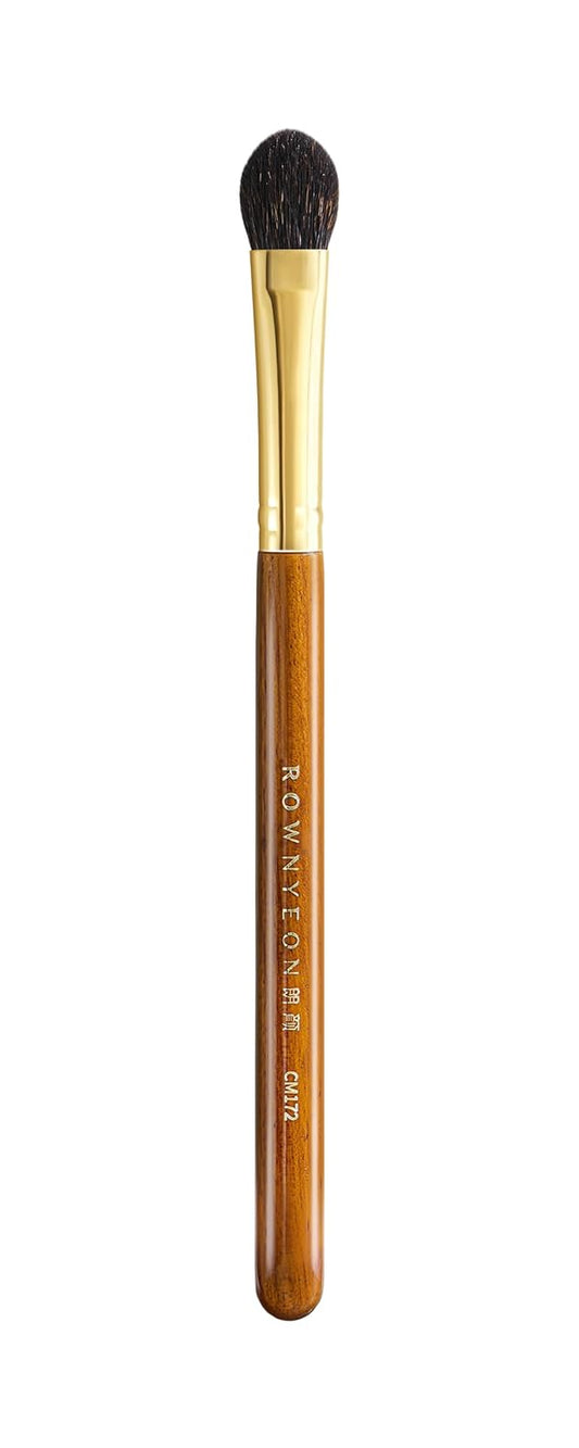 Desert Oak Series Almond Blending Brush - Squirrel & Goat Hair (30/70) for Gentle Powder Application, Bubinga Handle & Brass Ferrule (CM 172)