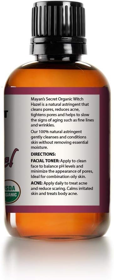 Mayan's Secret USDA Certified Organic Witch Hazel Toner