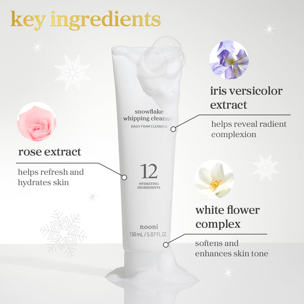 NOONI Facial Cleanser - Double Cleansing Duo Gift Set, 2 in 1 Cleansing Oil & Whipping Foam Cleanser | Korean Skin Care, Face Wash, Makeup Remover, Pore Care, Korean Beauty, Stocking Stuffers