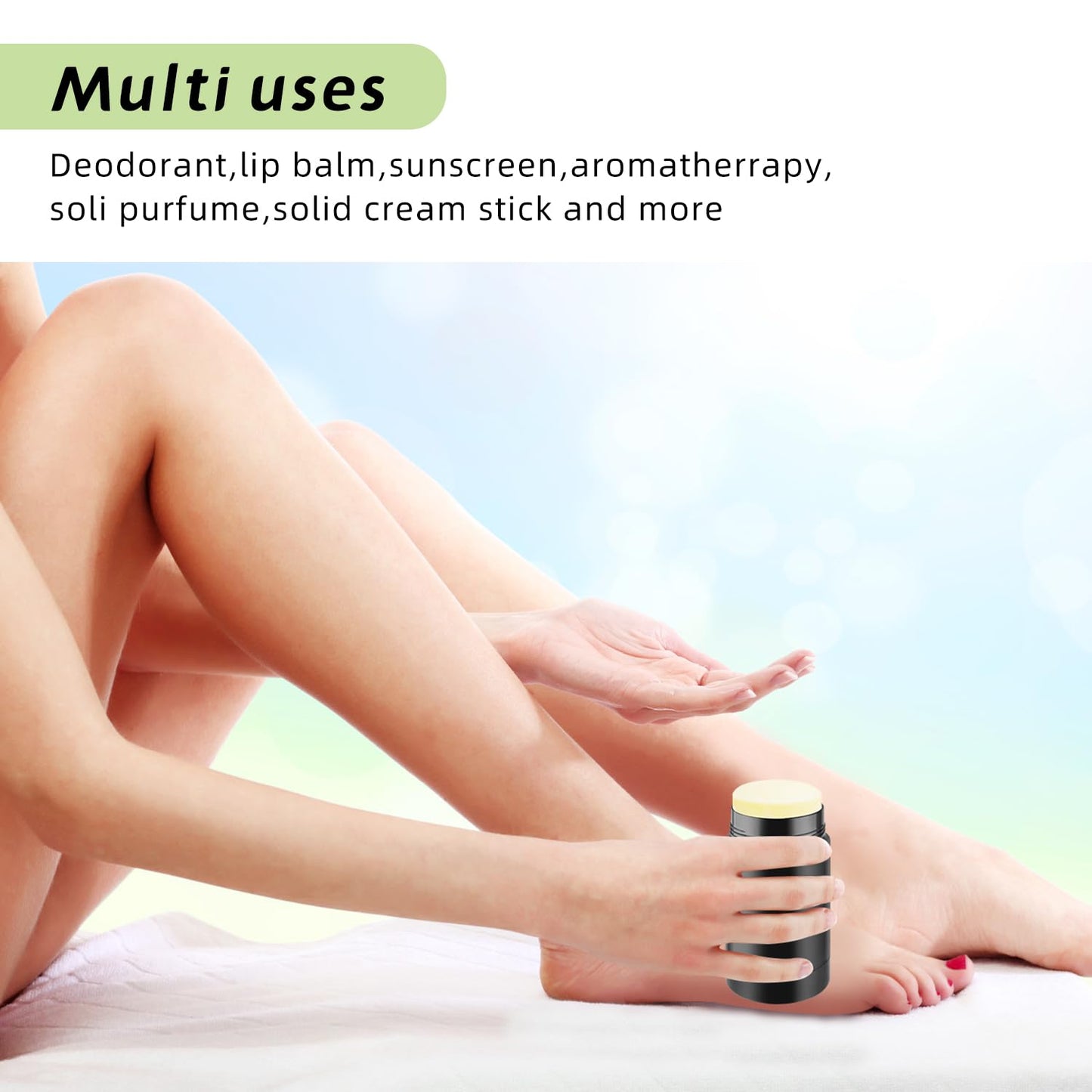 10 Pcs Empty Deodorant Containers Bottom Fill Deodorant Bottles Refillable DIY Deodorant Tubes Lip Balm Tubes (black, 75ml/2.5oz)