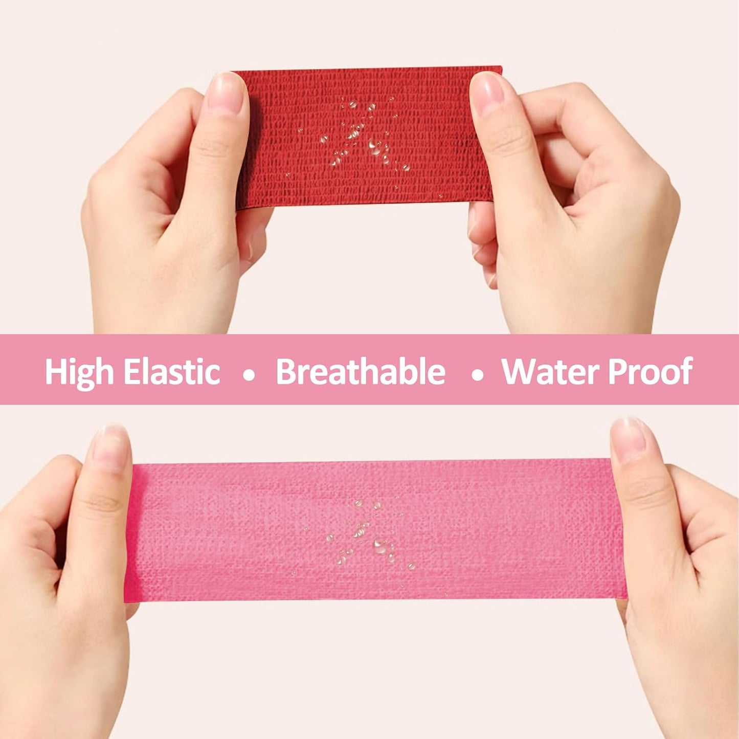 1"/2"/3" Self Adhesive Bandage Wraps, 9 Pack Colorful Self Adherent Cohesive Bandages Wrap for Wounds, Vet Wrap, Ankle Tape, Tattoo Tape Wrap, Medical Tape, Color Athletic Tape