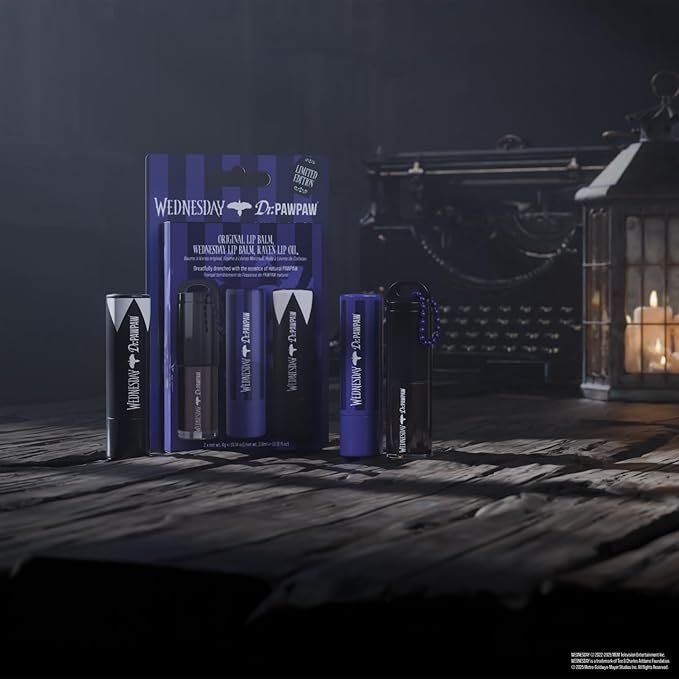 Dr. PawPaw Wednesday Set - Lip Balm and Lip Oil Trio with Original, Sheer Plum and Deep Blackberry Shades - Gluten Free Hydrating Care- 3 pc