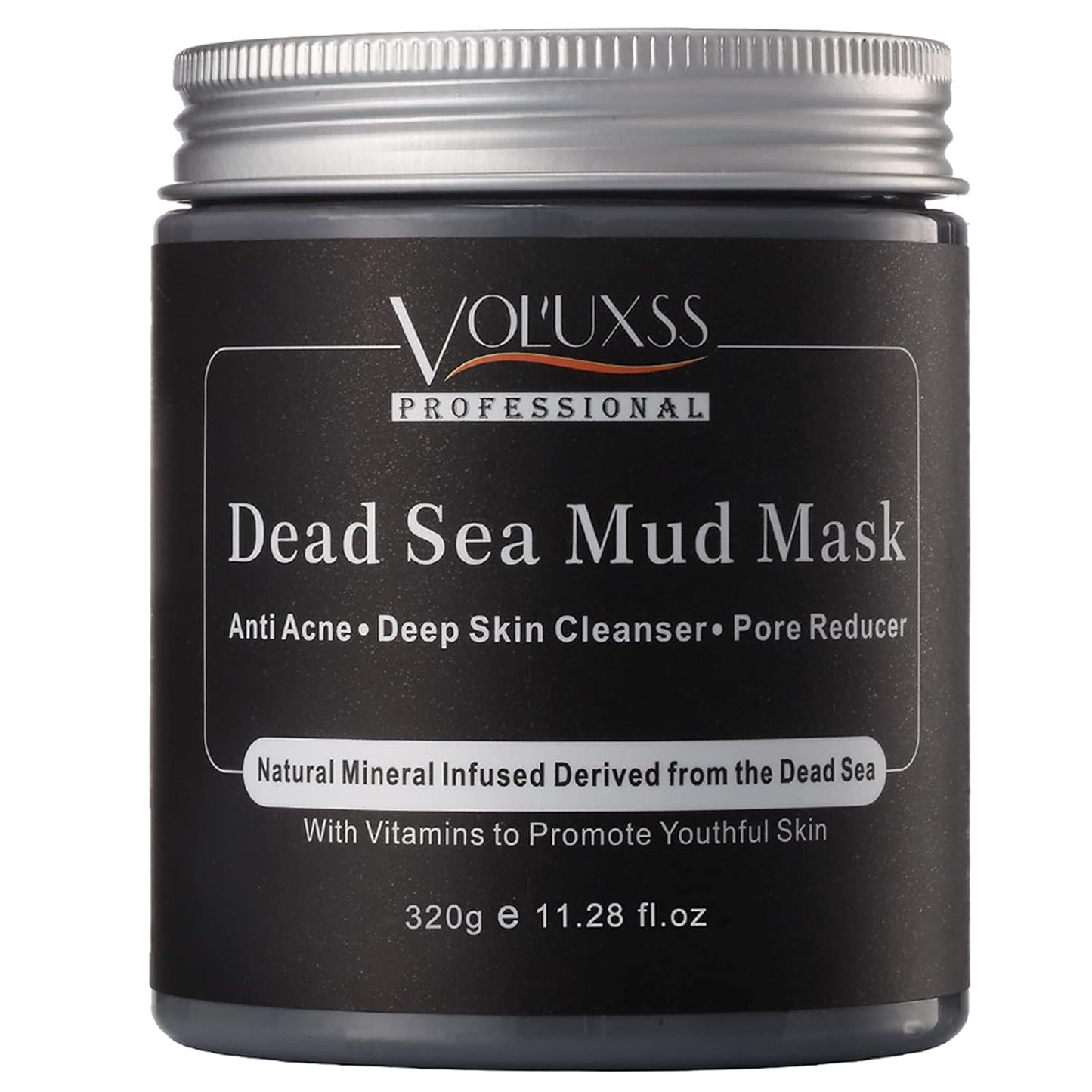Dead Sea Mud Mask for Face and Body,Deep Cleansing Face Mask for Acne,Pore Minimizer,Natural Skincare Charcoal Blackheads Remover,Skincare Spa Clay Facial Mask for Women & Men 11.28fl.oz