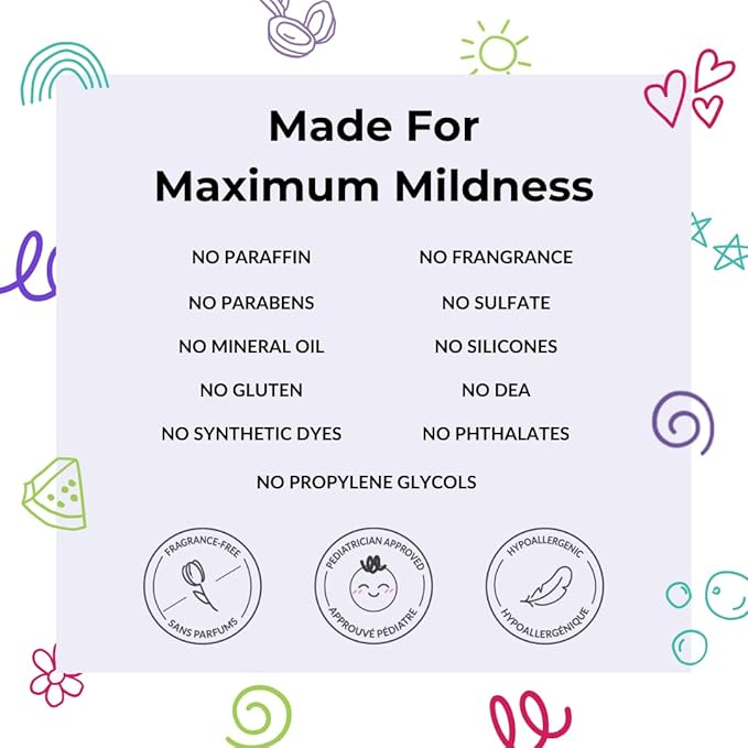 Love Ur Curls Kids - LUCK 2 in 1 Shampoo and Conditioner, Fragrance Free, Pediatrician Approved, Gentle Tear Free Fragrance-Free Formula, Easy to Detangle Curls, Sulfate and Paraben Free, 300 mL