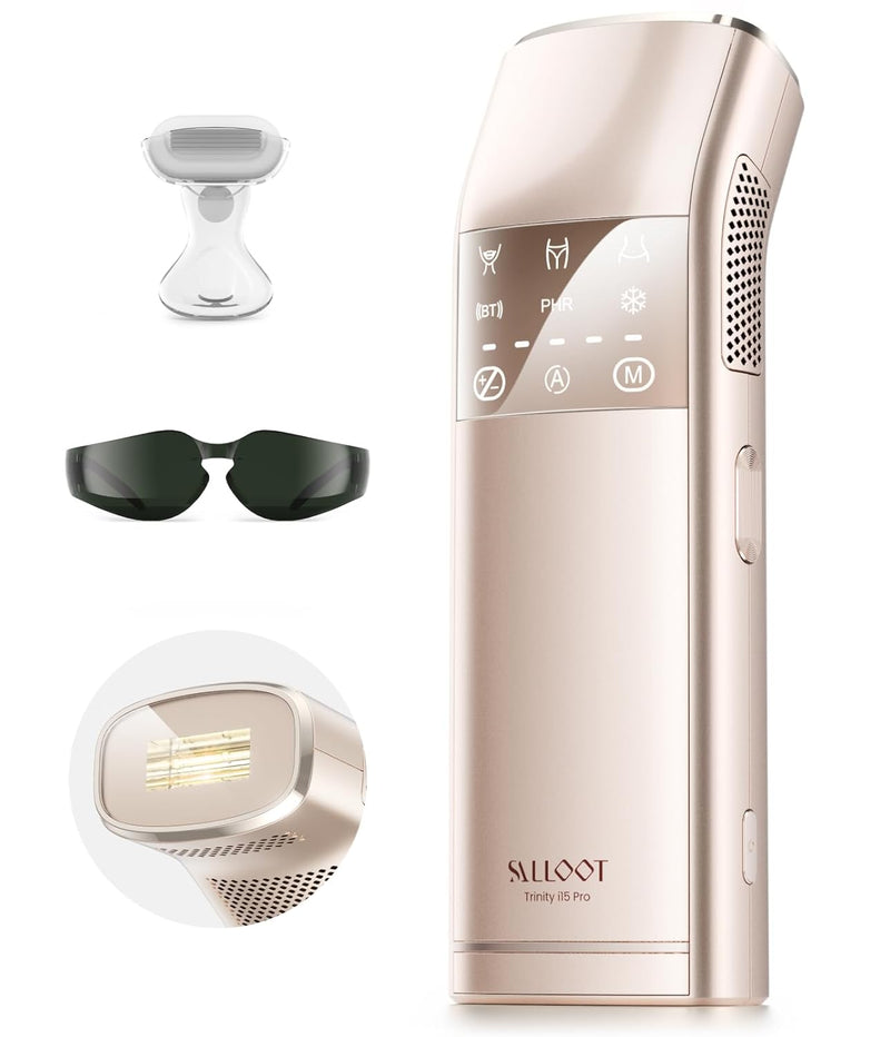 (2025 New) IPL Laser Hair Removal for Women and Men, 2 Lights & 4-Pulse Modes, 2℃ Sapphire Ice Cooling for Sensitive Skin, Targets Ingrown Hair, Permanent Hair Reduction for Bikini, Face & Body