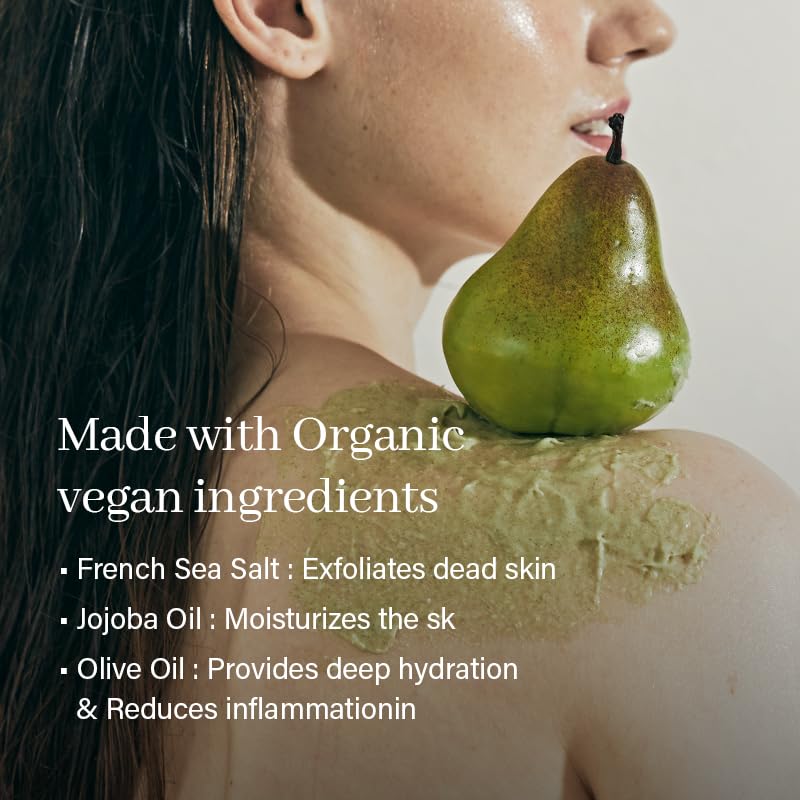 Arencia Fresh Cloud Sea Salt Body & Scalp Scrub (Green) - Gentle Exfoliation for Softer, Refreshed Skin and Scalp, Korean Skin Care