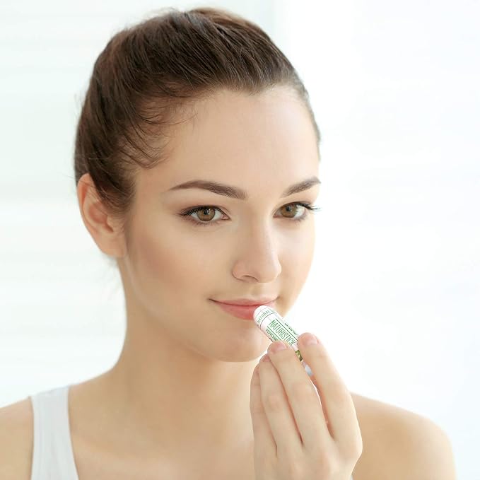 Naturistick Natural Beeswax Lip Balm 7-Pack | Peppermint | Standard 0.15 oz Tubes