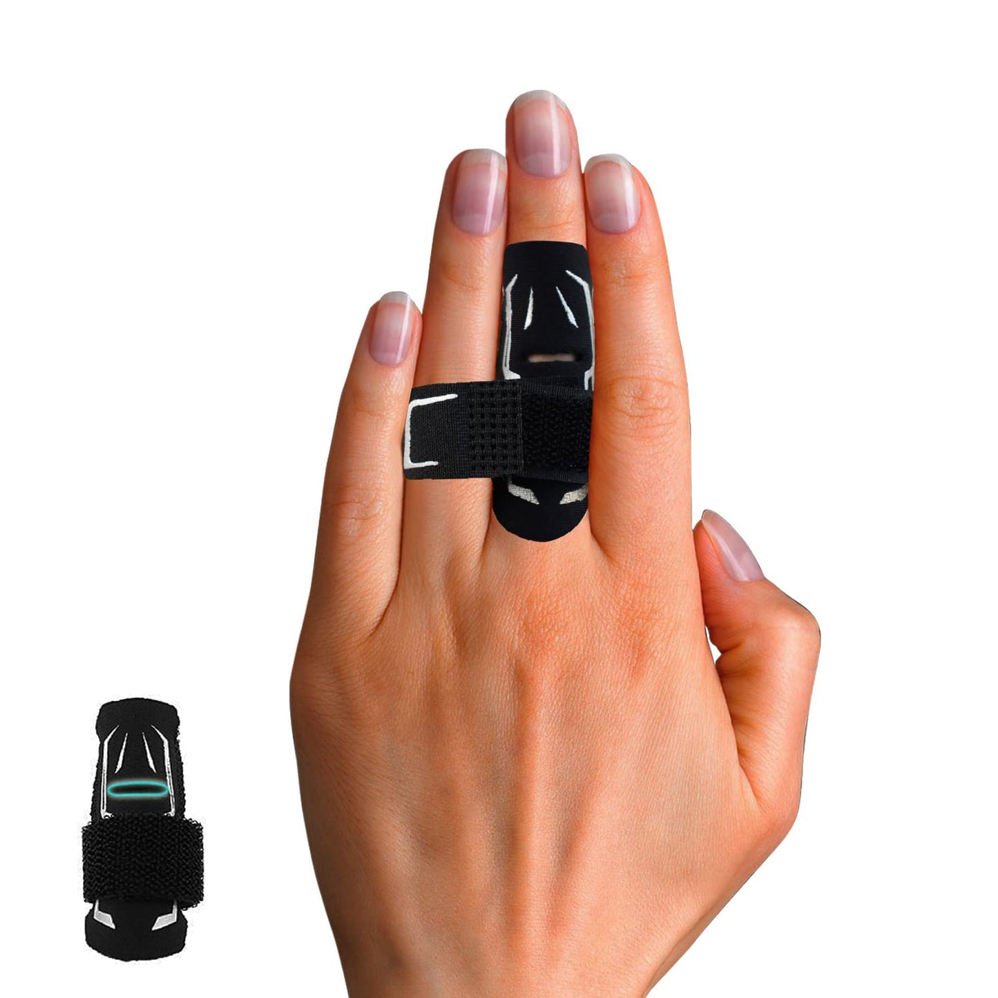 Finger Splint Finger Support Adjustable Elastic Compression Finger Sleeves Finger Brace Relieve Joint Pain Finger Guard Sport Finger Protector for Basketball Volleyball Tennis Baseball - L