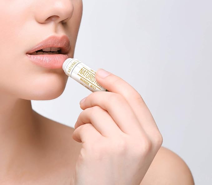 Naturistick Natural Beeswax Lip Balm 8-Pack | Assorted Flavors | Standard 0.15 oz Tubes