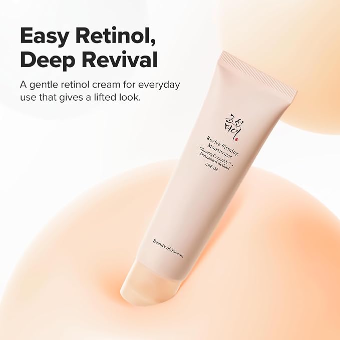 Beauty of Joseon Revive Firming Moisturizer Ginseng Ceramide + Fermented Retinol for Dry, Sensitive Skin Korean Skincare for Women and Men, 60ml,2.02 fl.oz.