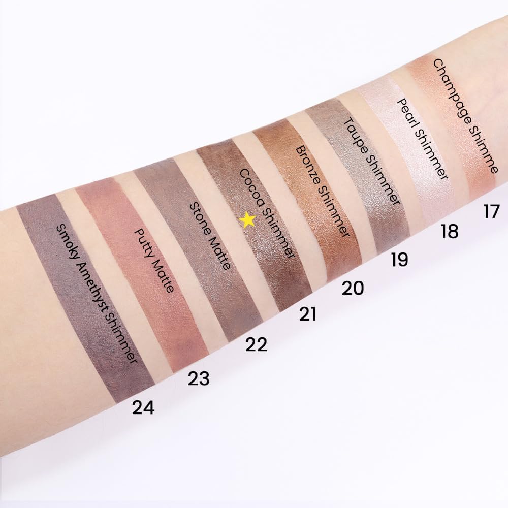 evpct 2Pcs Cream Eyeshadow Sticks Set for Eyes Waterproof, Cocoa Shimmer Matte Eye shadow Stick Pencil Pen Bulk sombras en crema para ojos 21+21