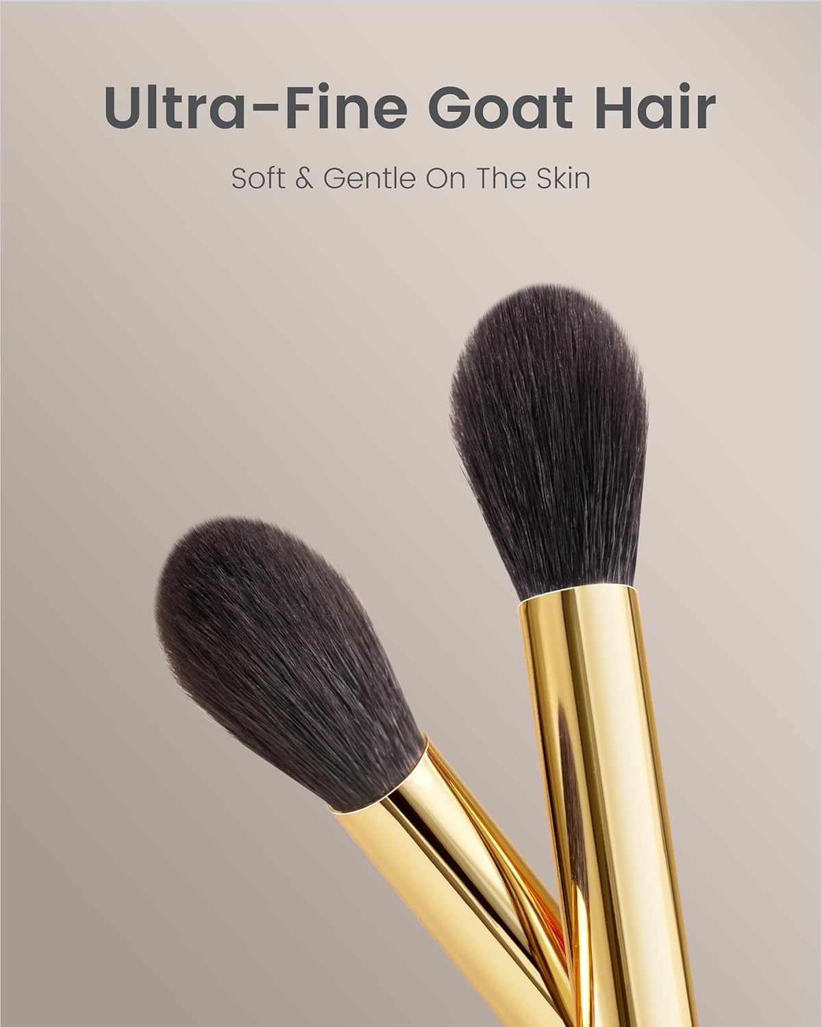 Desert Oak Series Eyeshadow Blending Brush - Dome Goat Hair Bristles for Seamless Crease Work, Premium Bubinga Handle with Gold Brass Ferrule (CM 169)