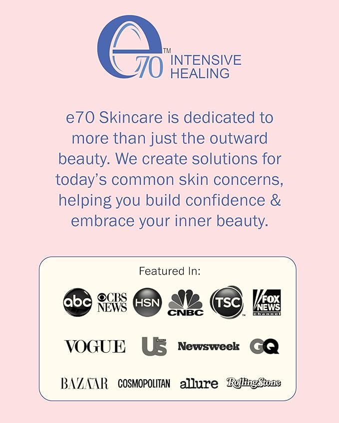 Rosacea Treatment for Face Skincare Cream for Women & Men (Pack of 2) - Gentle Moisturizer Redness Reducing Skin Care - with Aloe Vera & Hyaluronic Acid - Day-Night, Made in USA by e70 (2.25 fl. oz.)