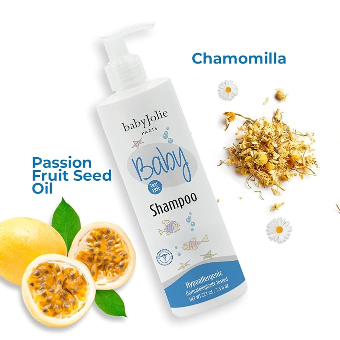 Baby Jolie Baby Shampoo Paris. With tear-free formula. Gentle and Safe for Newborns and Toddlers | 7.5oz (221ml)