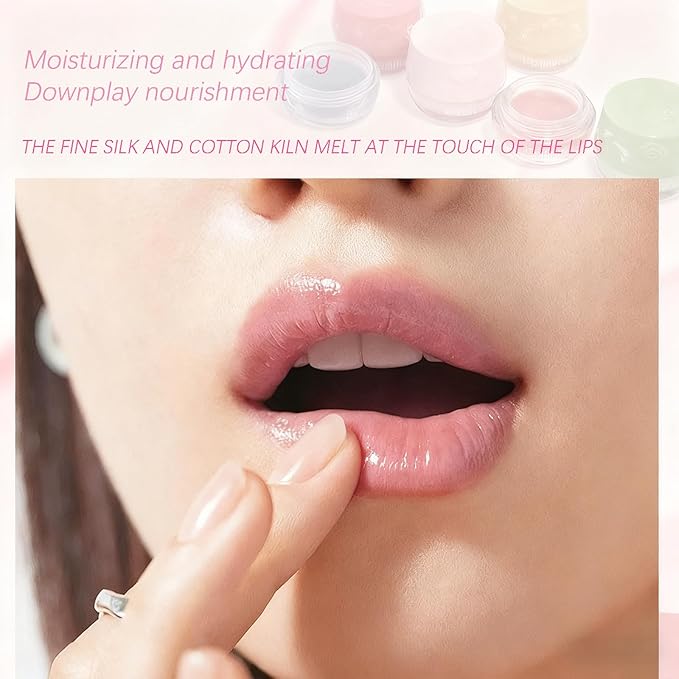 9 PCS Bee Lip Balm Honey Pot, Fruit Moisturizing Propolis Lip Mask, Lip Mask Overnight Propolis Moisturizing Lip Balm Hydrating Prevention Dry and Crack Lip Scrubs Exfoliator Lip Care Products