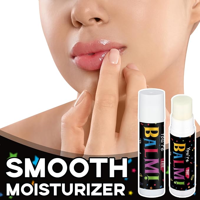 2 Pack Employee Teacher Appreciation Gifts Bulk Lip Balm Teacher Employee Staff Team Thank You Gifts You're the Balm Volunteer Nurse Appreciation Party Favor for Women Men Coworker Birthday