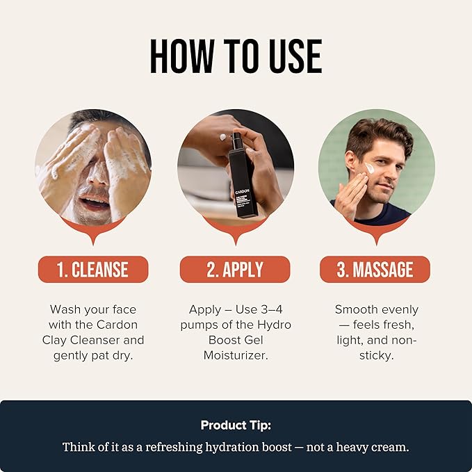 Cardon Anti-Aging Face Moisturizer, Korean Skincare Hydro Boost Gel, Ultra Light Face Cream to Even Skin Tone Overnight, Healing Cactus Extract, Reduce Wrinkles, Repair Acne Scars (2 CT)