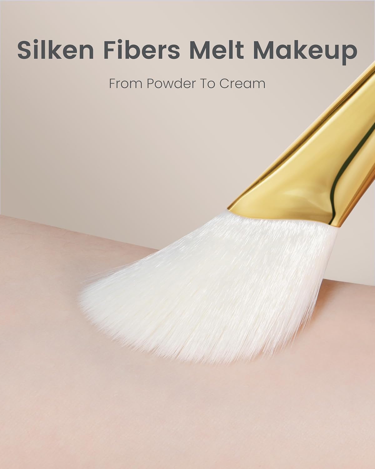 Desert Oak Series Pro Contour Curve Sculptor - Nylon Bristles for Seamless Cream/Liquid/Powder Contouring & Bronzing, Bubinga Handle (CM 207)