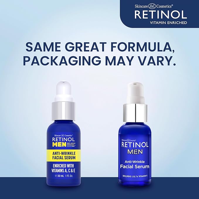 LIVAURA Retinol Men’s Anti-Wrinkle Facial Serum – The Original Retinol Anti-Aging Men’s Formula For Younger Looking Skin – Vitamin-Enriched To Smooth Fine Lines & Wrinkles, Promote Firmness