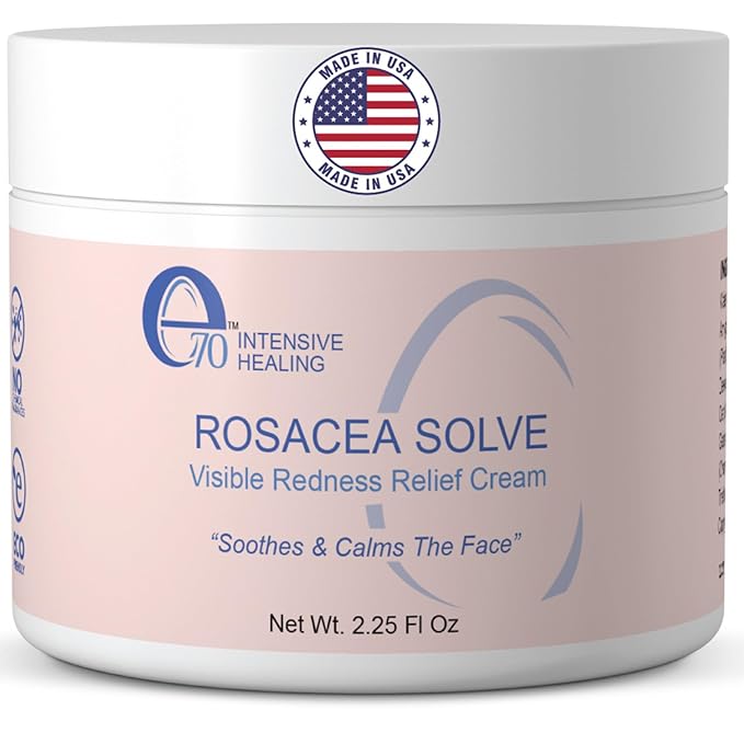 Rosacea Treatment for Face Skincare Cream for Women & Men (Pack of 1) - Gentle Moisturizer Redness Reducing Skin Care - with Aloe Vera & Hyaluronic Acid - Day-Night, Made in USA (2.25 fl. oz.)