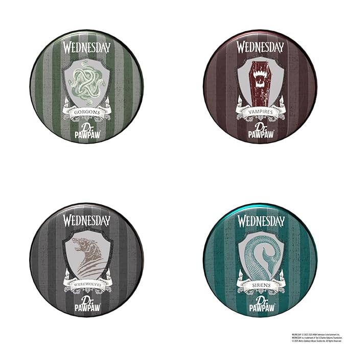 Dr. PawPaw Wednesday Outcasts Lip Tin Lip Balm Set - Natural Balm with Aloe Vera - Hydrating, Nourishing, Gluten Free Lip Moisturizer - 4 pc