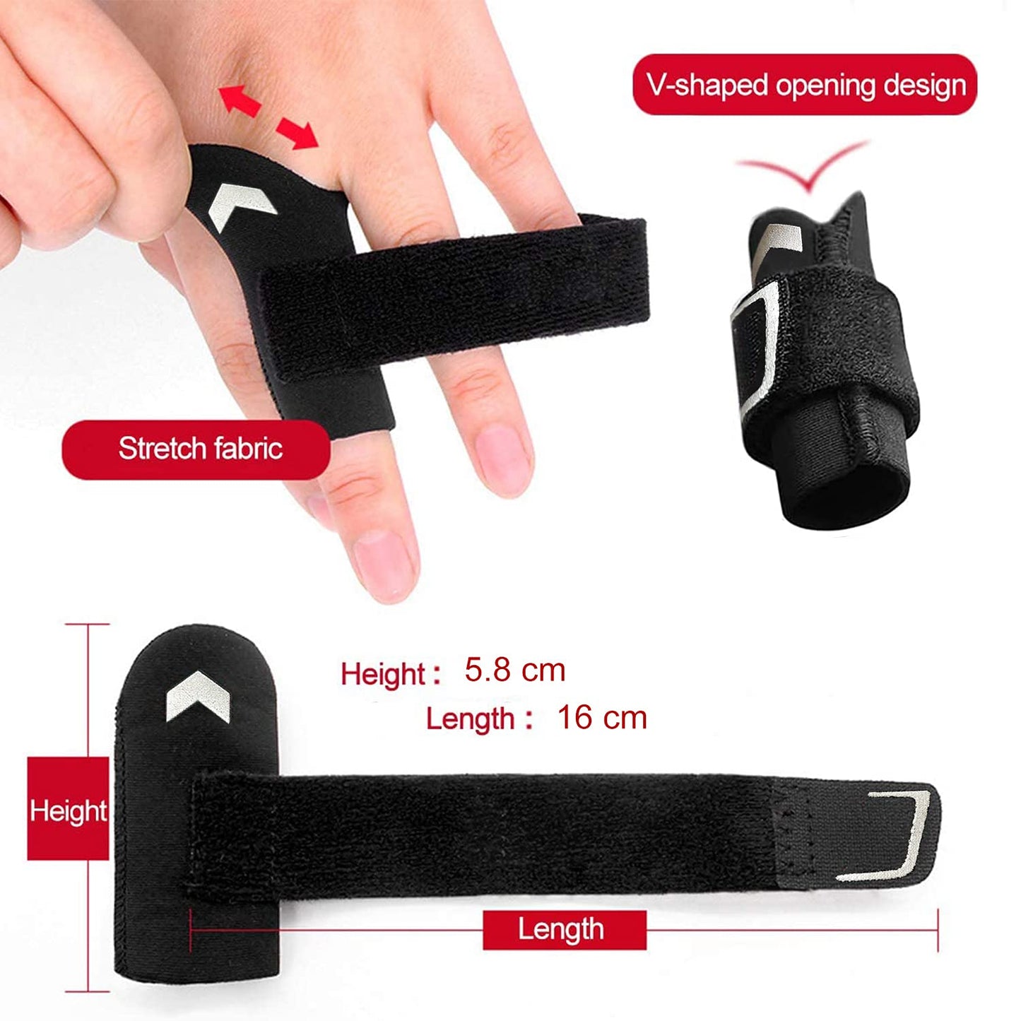Neoprene Finger Splints Wraps Adjustable Finger Brace Trigger Finger Buddy Splint Mallet Finger Guards for Arthritis Sport Finger Support Sleeves Protector for Basketball Volleyball Tennis