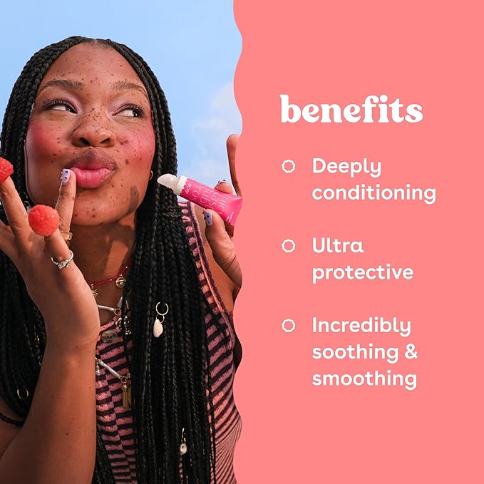 eos Limited Edition 24H Moisture Super Balm, Raspberry Rosé - Hydrating, Moisturizing Lip Treatment, For Dry Lips, Shea Butter, Cruelty-Free, 0.35 fl oz