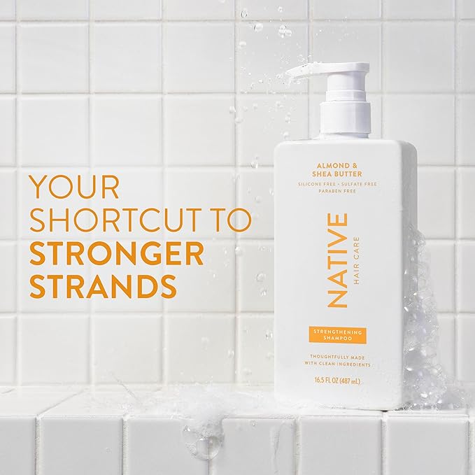 Native Shampoo and Conditioner Contain Naturally Derived Ingredients| All Hair Type Color & Treated, Fine to Dry Damaged, Sulfate & Dye Free - Almond & Shea Butter, 16.5 fl oz each (2 pack)