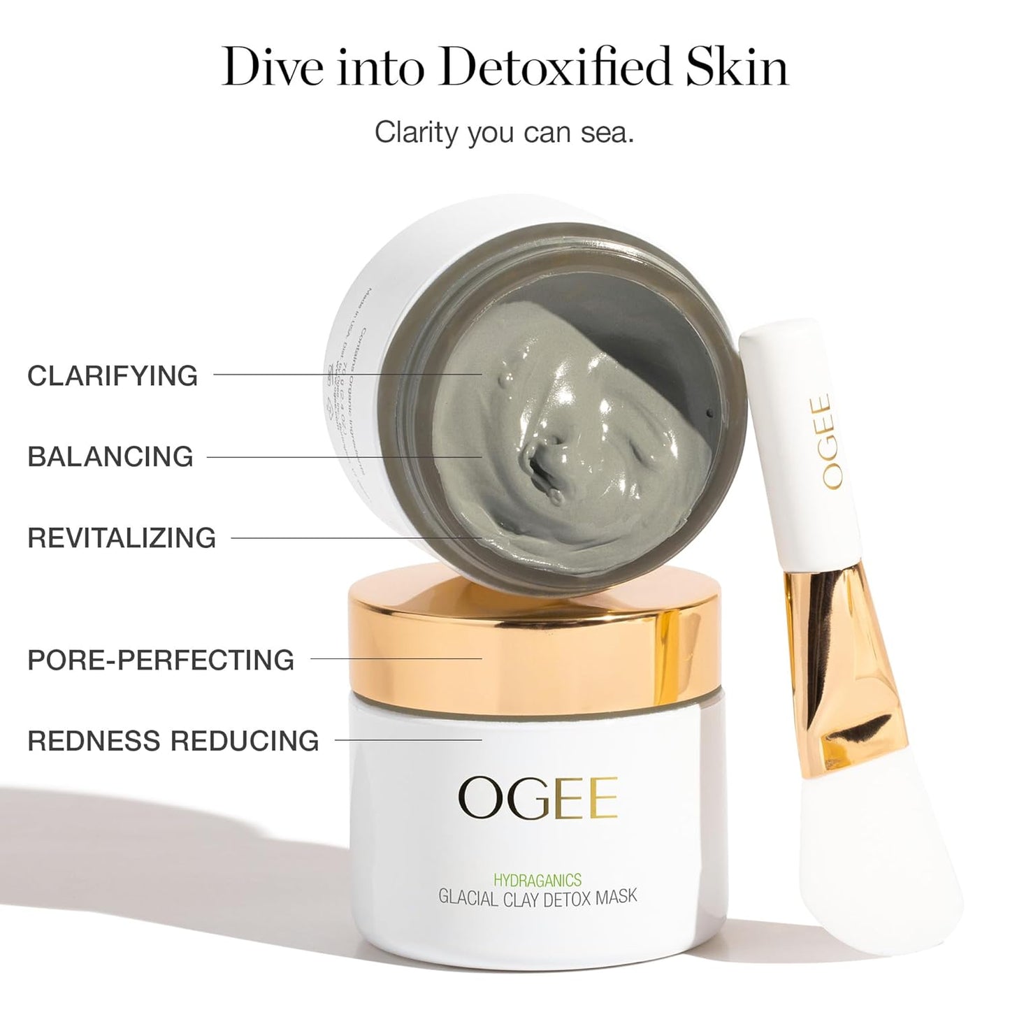 Ogee Clay Mask - Glacial Clay Detox Mask for Face