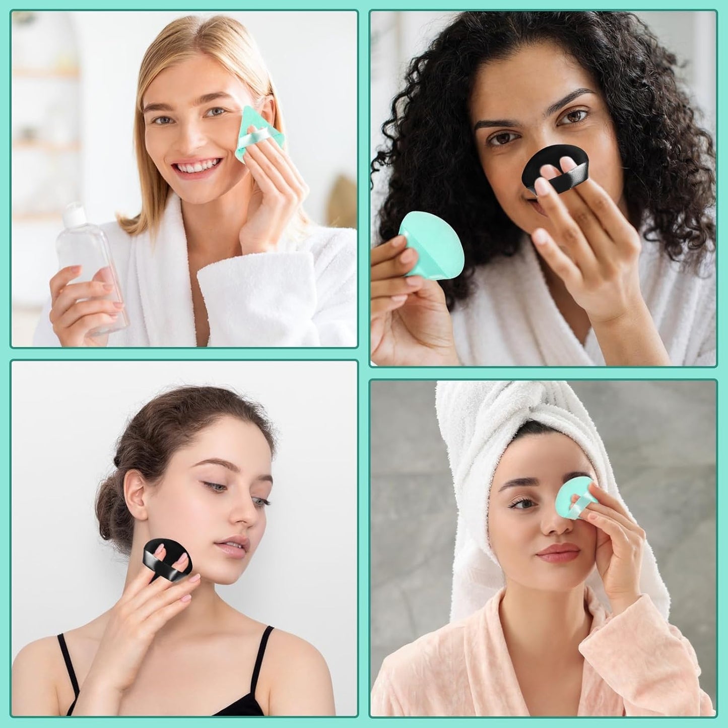 6 Pieces Triangle Powder Puff Soft Makeup Sponge Make Puff for Face Powder Cosmetic Foundation Sponge Makeup Tool