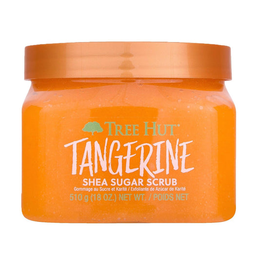 Tree Hut Tangerine Shea Sugar Scrub, Exfoliating, Hydrating & Moisturizing Body Scrub with Shea Butter & Nourishing Essential Oils, Smooth & Soften Skin, 18 oz