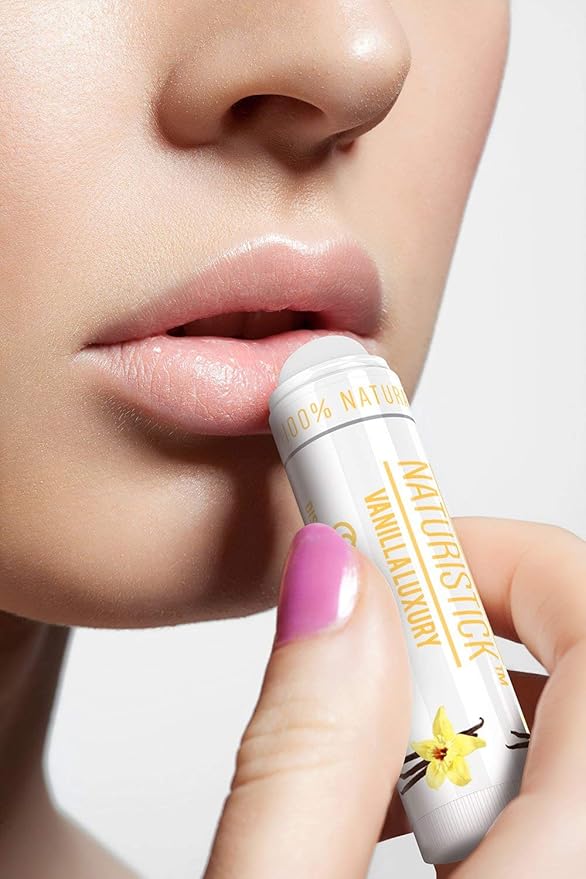 Naturistick Natural Beeswax Lip Balm 8-Pack | Assorted Flavors | Standard 0.15 oz Tubes