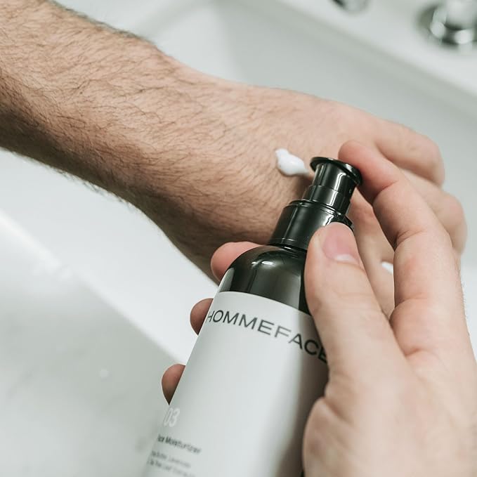 HommeFace Men’s Daily Face Moisturizer, 5.07 fl. oz. - Hydrating & Nourishing Facial Lotion - Korean Skincare Technology with Collagen, Witch Hazel & Cica Extracts