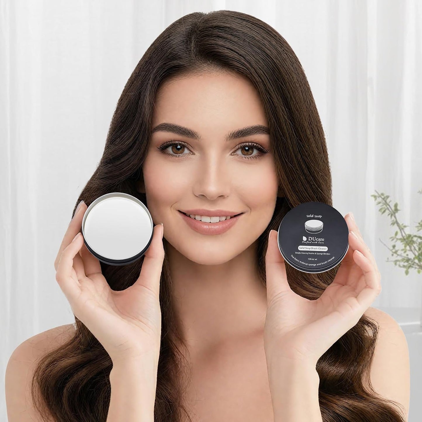 DUcare Makeup Brush Cleaner Shampoo Soap Solid Brush Cleaning Mat Removes Cosmetic Color Brush Cleaner Pad for Cleaning Makeup Sponges Brushes