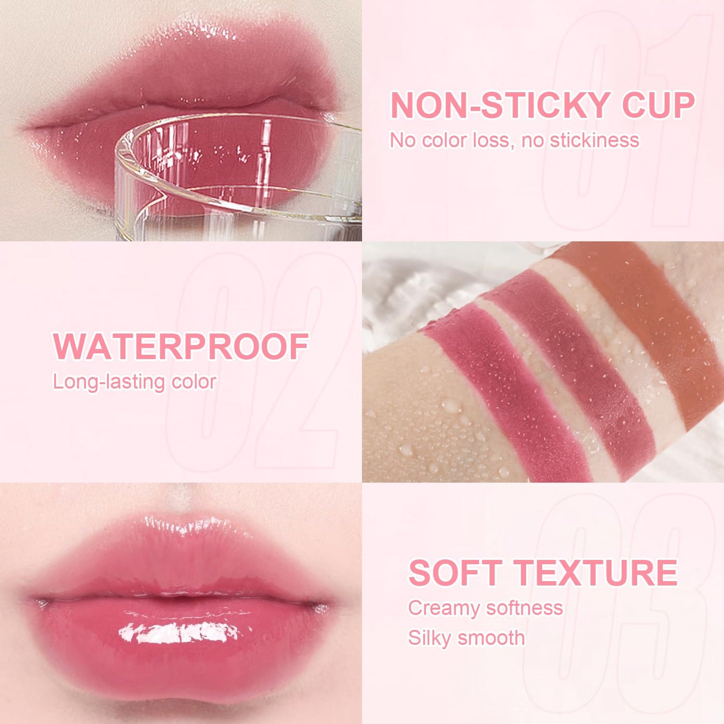 6pcs Lip Gloss Oil Set, Mini Hydrating Lip Glow Oil Lip Gloss, Lipgloss Lipoil Set for Women Girls Teens, Tinted Plumping Fat Lip Oil Lip Balm for Dry Lips Nourishing (SET A)