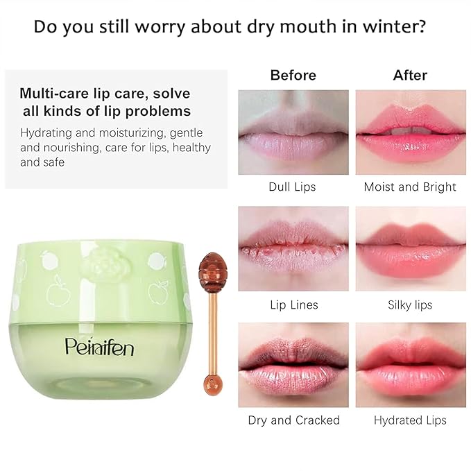 9 PCS Bee Lip Balm Honey Pot, Fruit Moisturizing Propolis Lip Mask, Lip Mask Overnight Propolis Moisturizing Lip Balm Hydrating Prevention Dry and Crack Lip Scrubs Exfoliator Lip Care Products