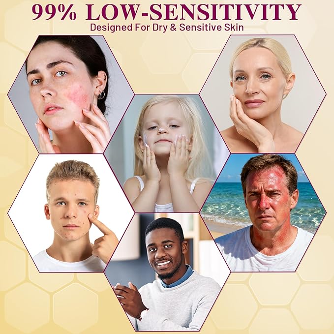 Lavender Grass-Fed Beef Tallow Balm for Men - Whipped Tallow Face Moisturizer & Beard Balm with Manuka Honey - Natural After Shave Care for Dry & Sensitive Skin, 2.1 oz