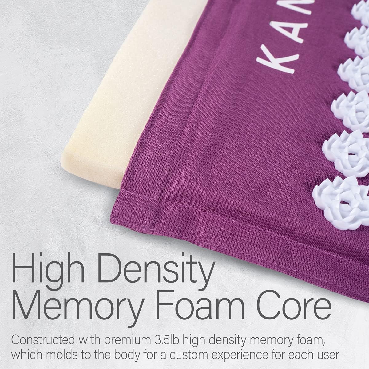 Kanjo Acupressure Mat and Pillow Set for Back Pain Relief & Neck Pain Relief, with Pressure Points for Muscle Pain Relief with Travel Bag - Sapphire Blue