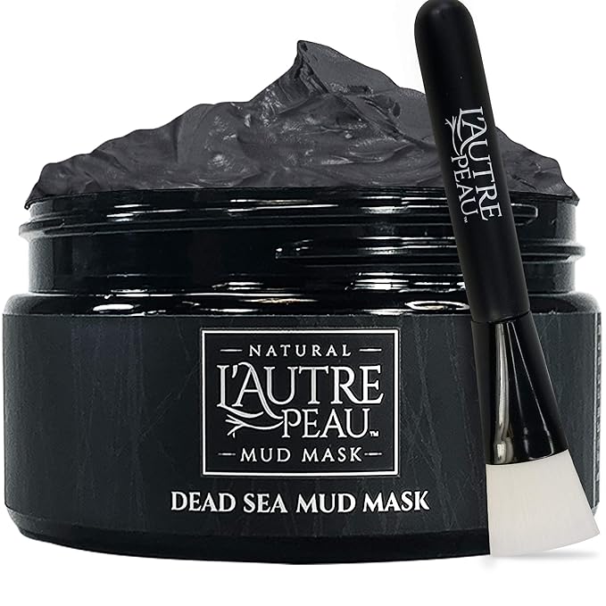 L’Autre Peau Dead Sea Mud Mask for Face & Body Facial Cleansing Clay Pore Reducer for Acne, Blackheads & Oily Skin. Natural Skincare for Women & Men Tighten Skin & Restore Healthy Complexion 10.1oz
