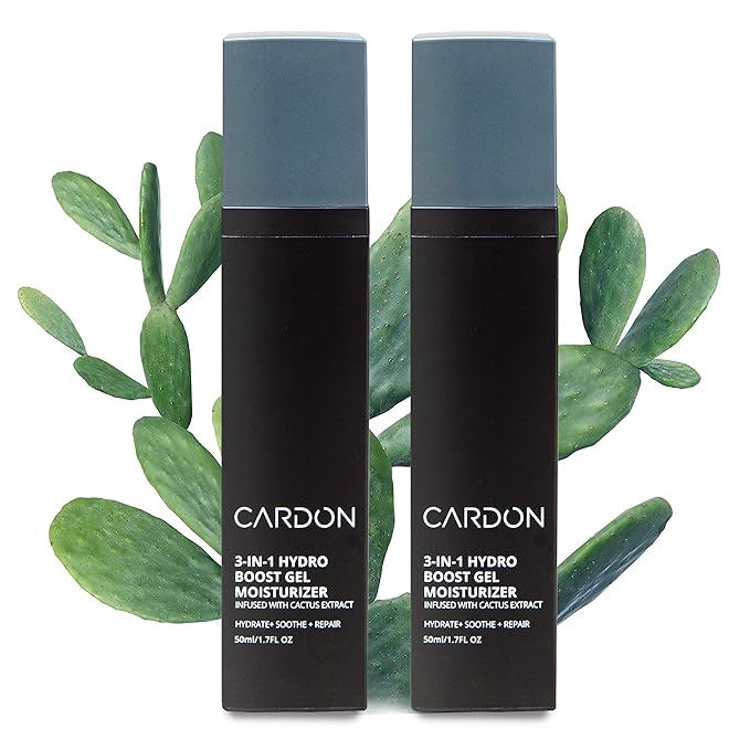Cardon Anti-Aging Face Moisturizer, Korean Skincare Hydro Boost Gel, Ultra Light Face Cream to Even Skin Tone Overnight, Healing Cactus Extract, Reduce Wrinkles, Repair Acne Scars (2 CT)