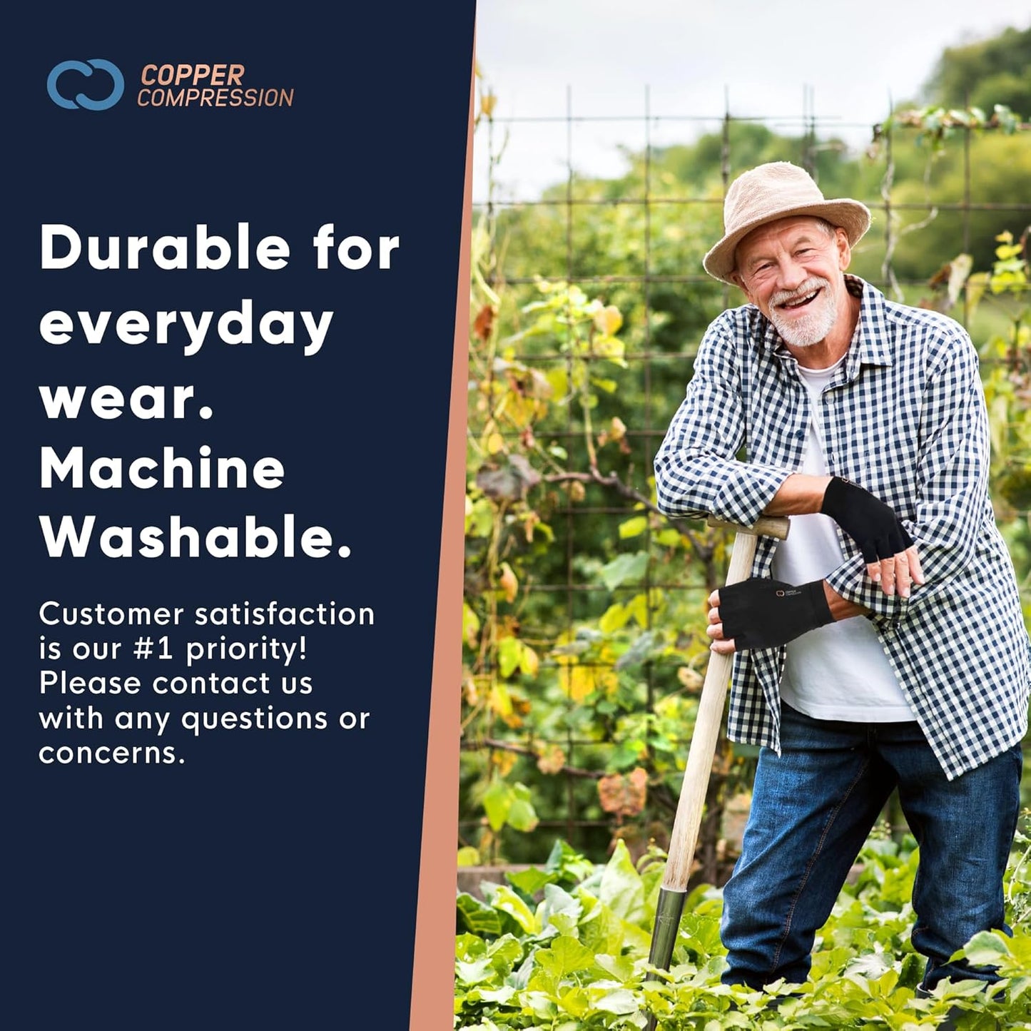 Copper Compression Arthritis Gloves | Fingerless Arthritis Carpal Tunnel Pain Relief Gloves For Men & Women | Hand Support Wrist Brace For Rheumatoid, Tendonitis, Swelling, Crocheting 2 Pairs Black XS