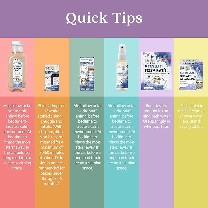 Aura Cacia Kids Bedtime Roll-On - Gentle Essential Oil Blend with Lavender, Citrus, and Frankincense for Sleep Routine | 0.31 Fl Oz (Pack of 1)