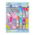 Townley Girl Hello Kitty and Friends 7 Pack Lip Balm with Keychain, Plant Based Lip Balm for Girls Kids