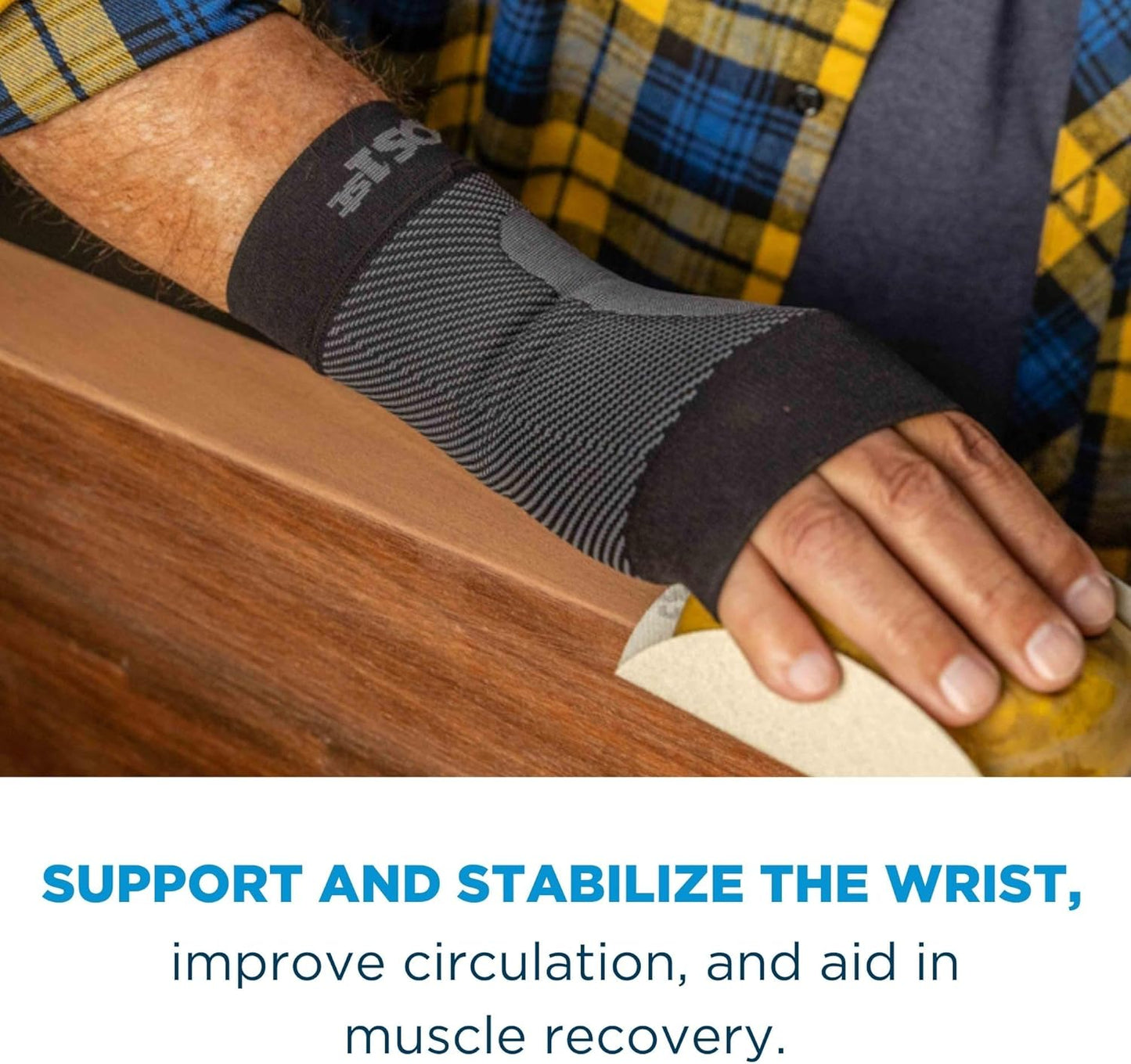OrthoSleeve WS6 Compression Wrist Sleeve/Carpal Tunnel Wrist Brace, Supports Pain and Strain and Fatigue